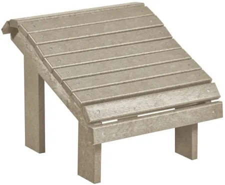 Generation Recycled Outdoor Premium Adirondack Footstool in Beige by C.R. Plastic Products