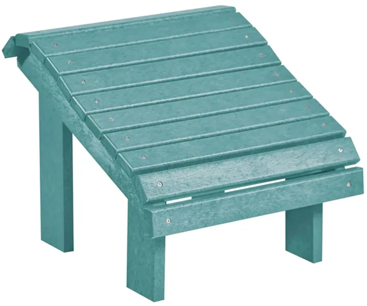 Generation Recycled Outdoor Premium Adirondack Footstool in Turquoise by C.R. Plastic Products