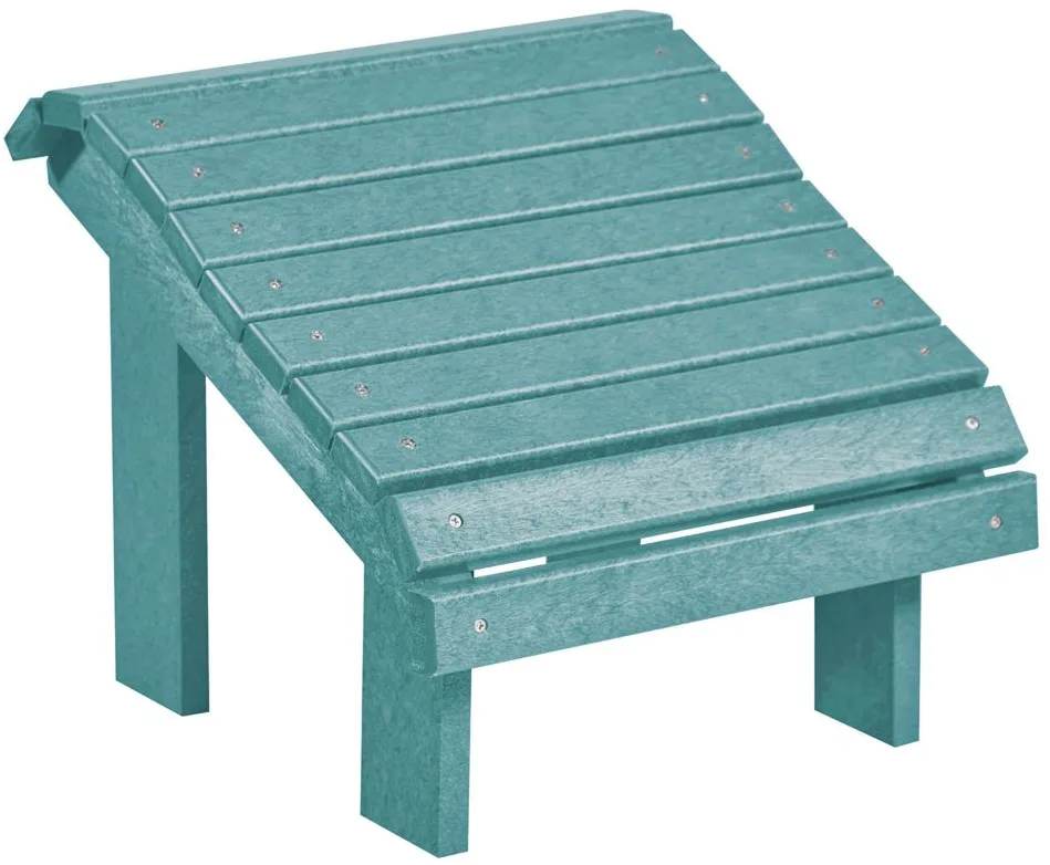 Generation Recycled Outdoor Premium Adirondack Footstool in Black by C.R. Plastic Products