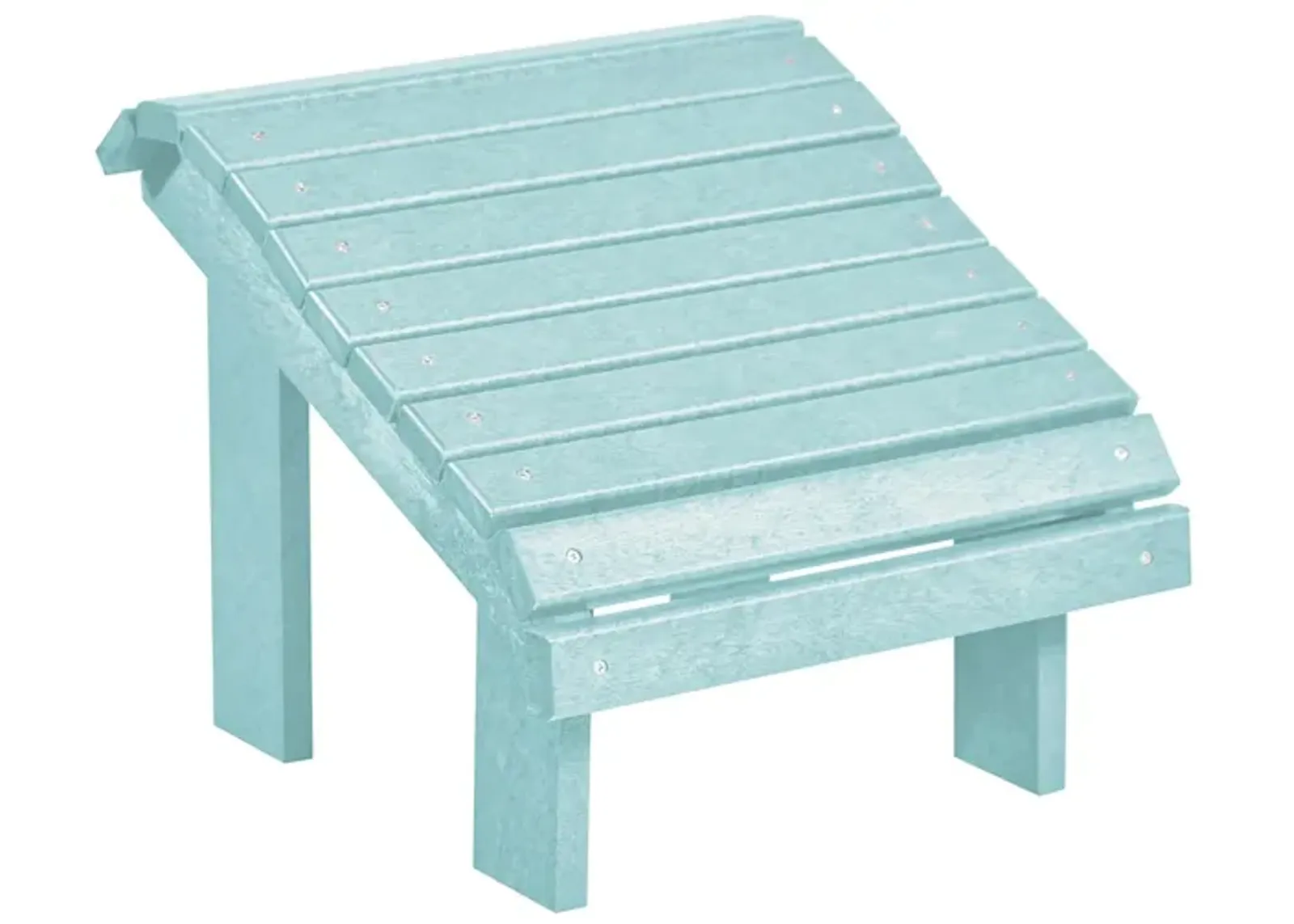 Generation Recycled Outdoor Premium Adirondack Footstool in Aqua by C.R. Plastic Products