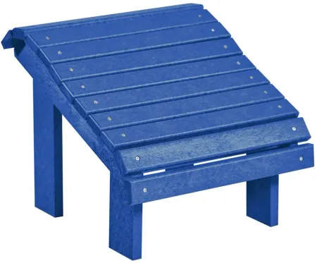 Generation Recycled Outdoor Premium Adirondack Footstool in Blue by C.R. Plastic Products