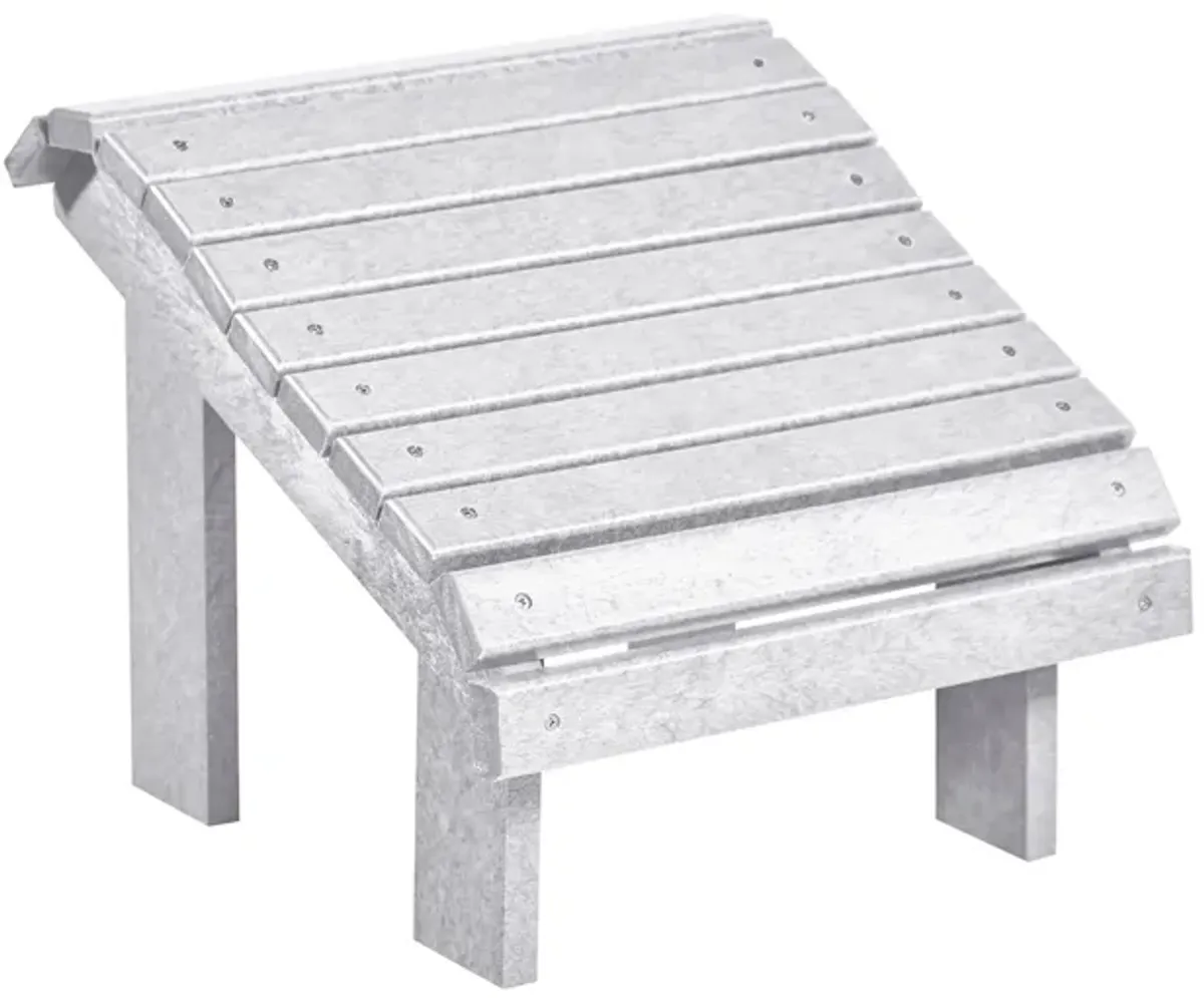 Generation Recycled Outdoor Premium Adirondack Footstool in White by C.R. Plastic Products