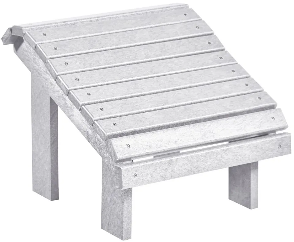 Generation Recycled Outdoor Premium Adirondack Footstool in White by C.R. Plastic Products