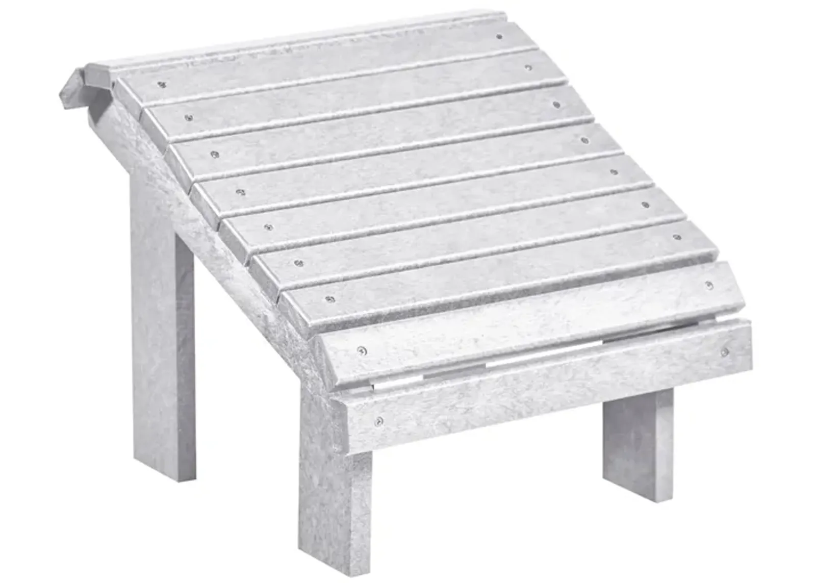 Generation Recycled Outdoor Premium Adirondack Footstool in White by C.R. Plastic Products