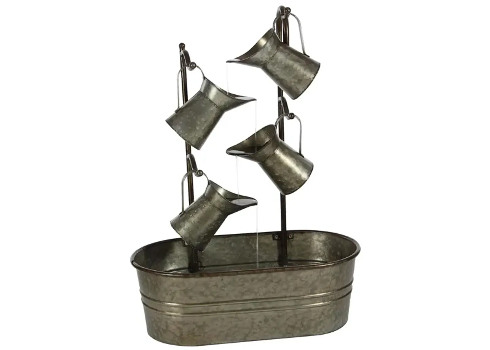 Ivy Collection Gray Metal Fountain in Gray by UMA Enterprises