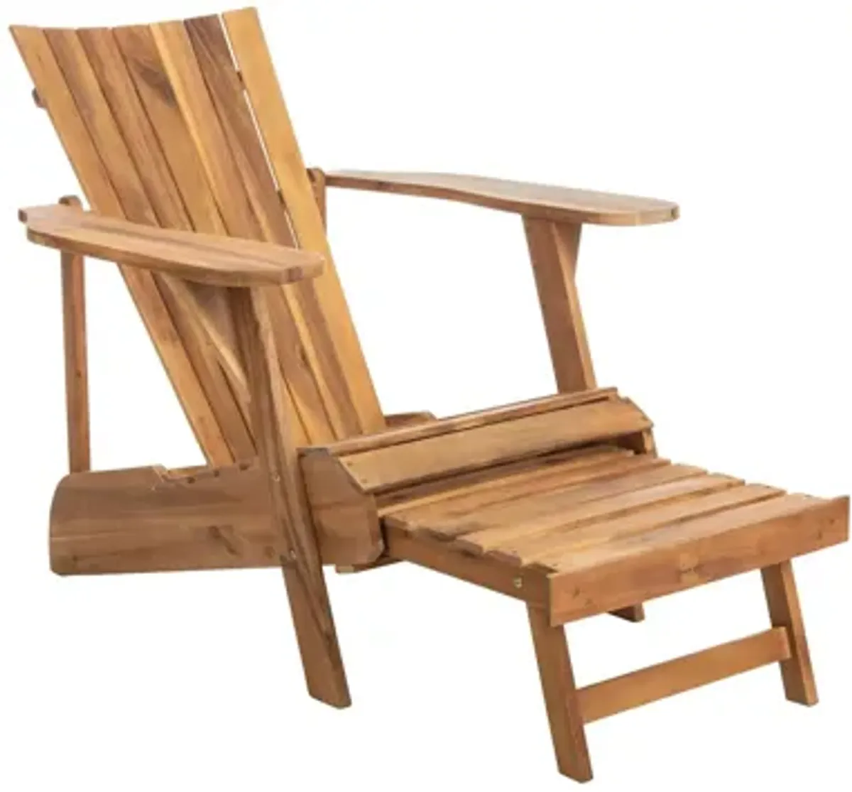 Allaire Outdoor Adirondack Chair with Retractable Footrest