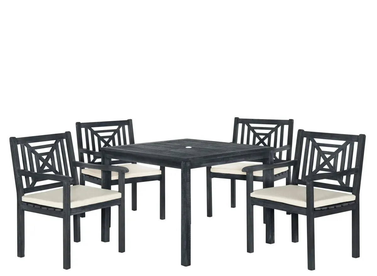 Brayson 5-pc. Outdoor Dining Set in Black by Safavieh