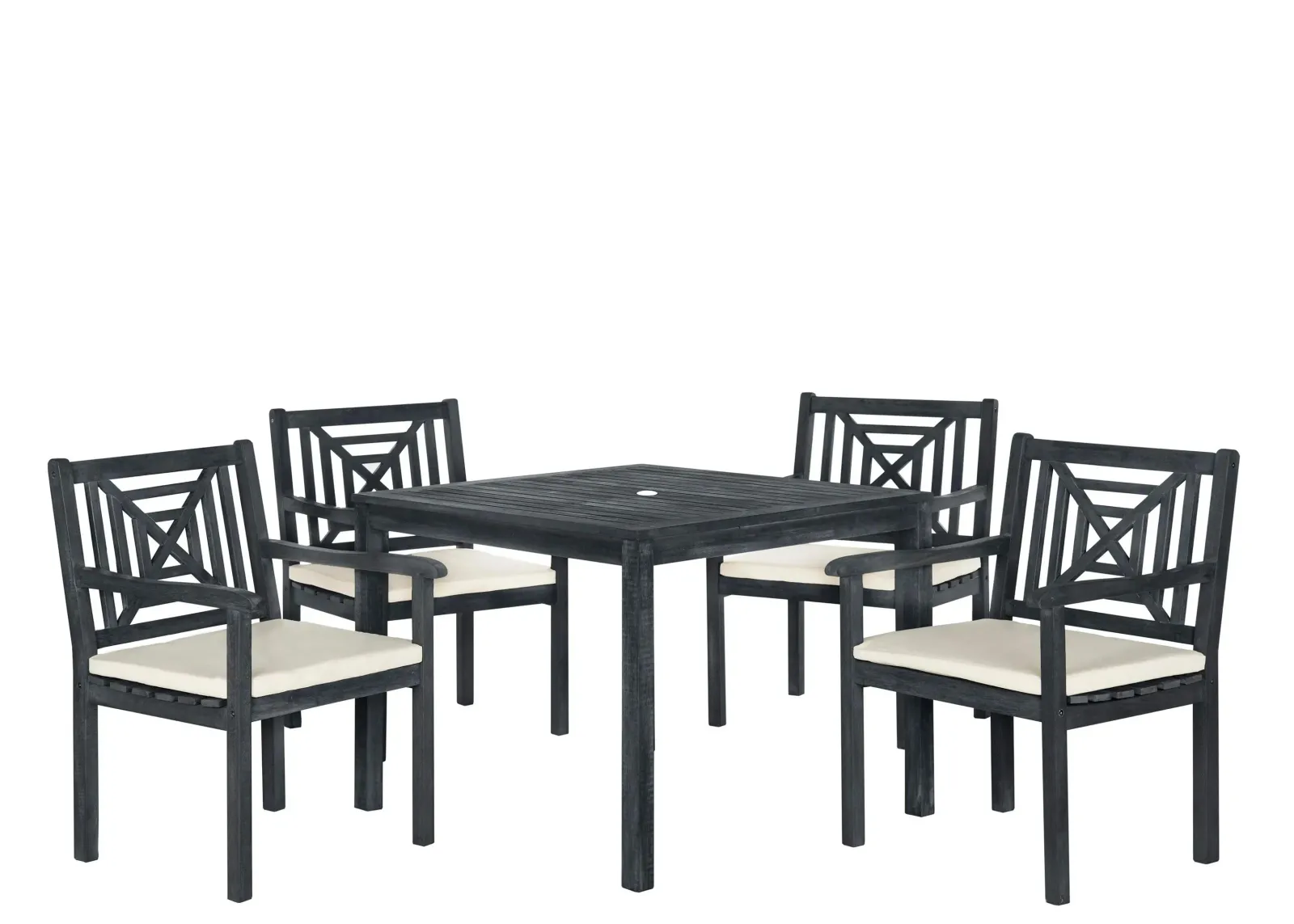 Brayson 5-pc. Outdoor Dining Set in Black by Safavieh