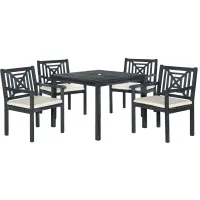 Brayson 5-pc. Outdoor Dining Set in Black by Safavieh