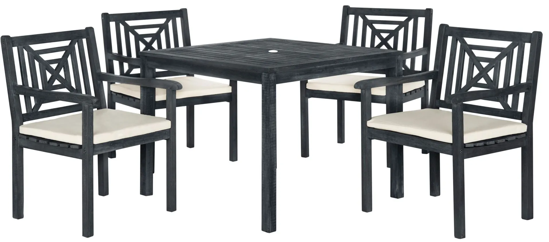 Brayson 5-pc. Outdoor Dining Set in Black by Safavieh