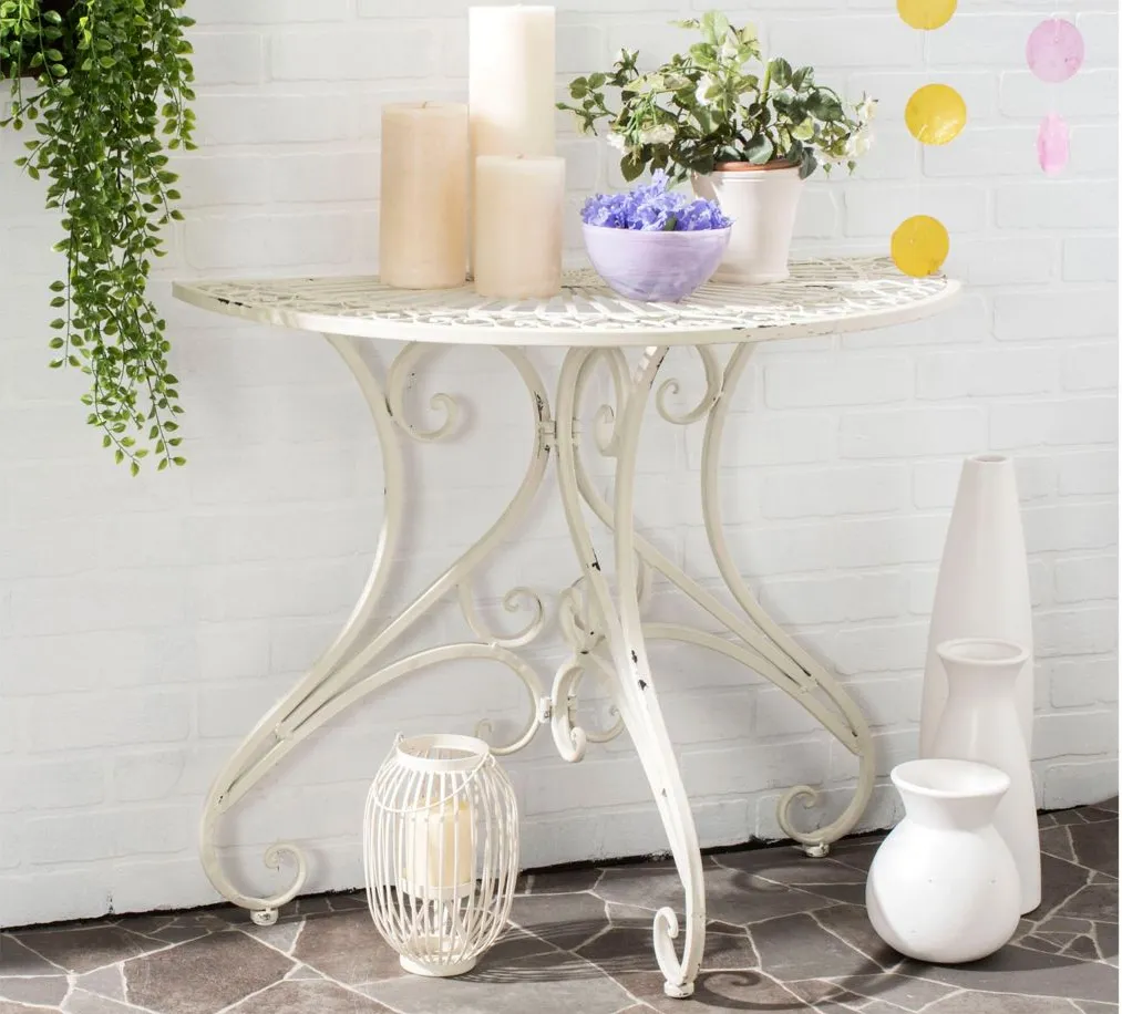 Halleck Accent Table in Natural / White by Safavieh