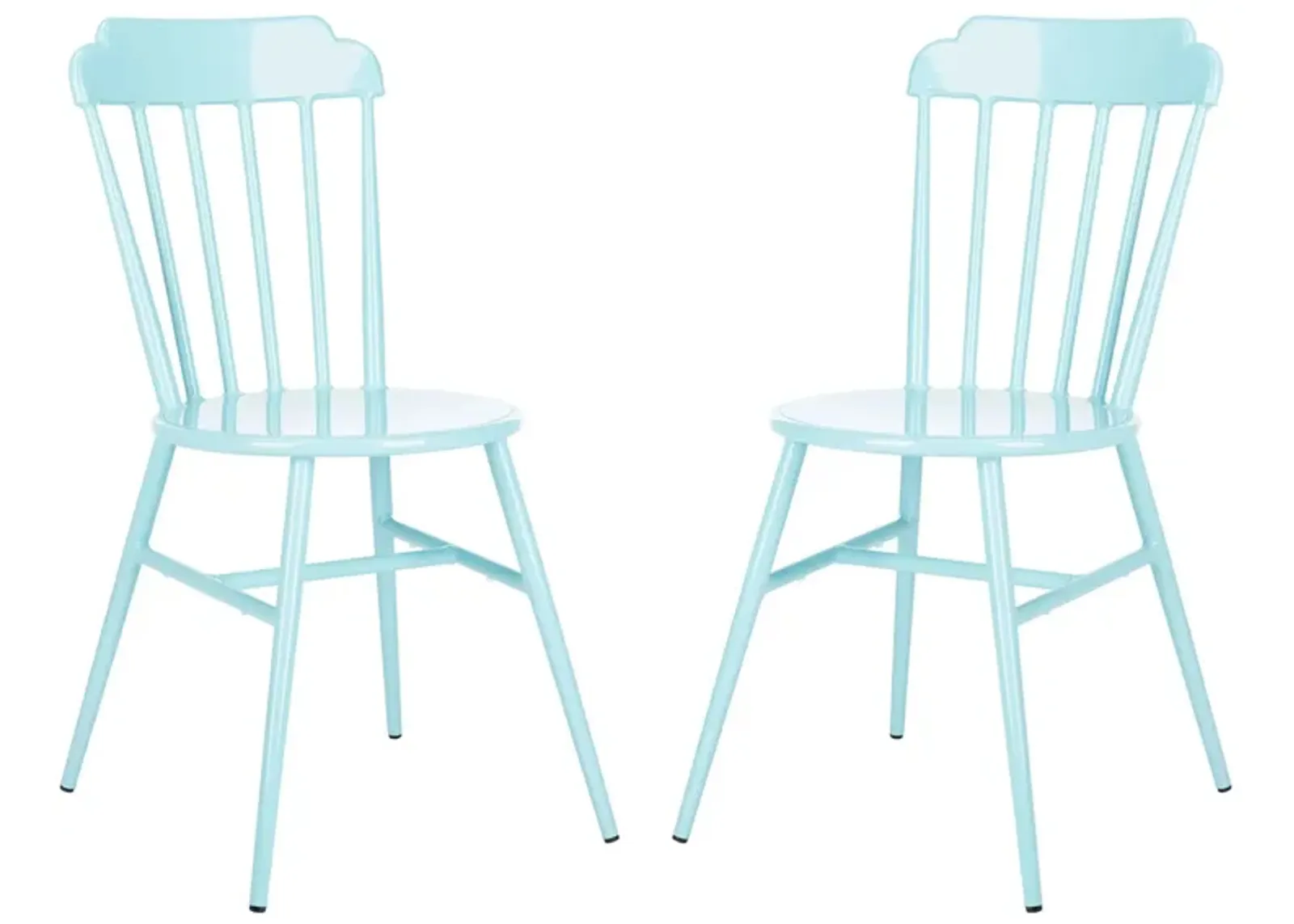 Leilani Outdoor Stackable Side Chair in Baby Blue by Safavieh