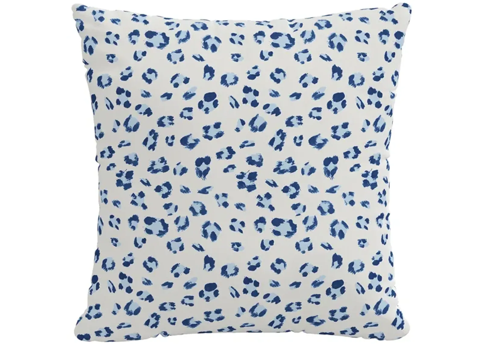 18" Outdoor Brush Cheetah Pillow in Brush Cheetah Sm Blue by Skyline