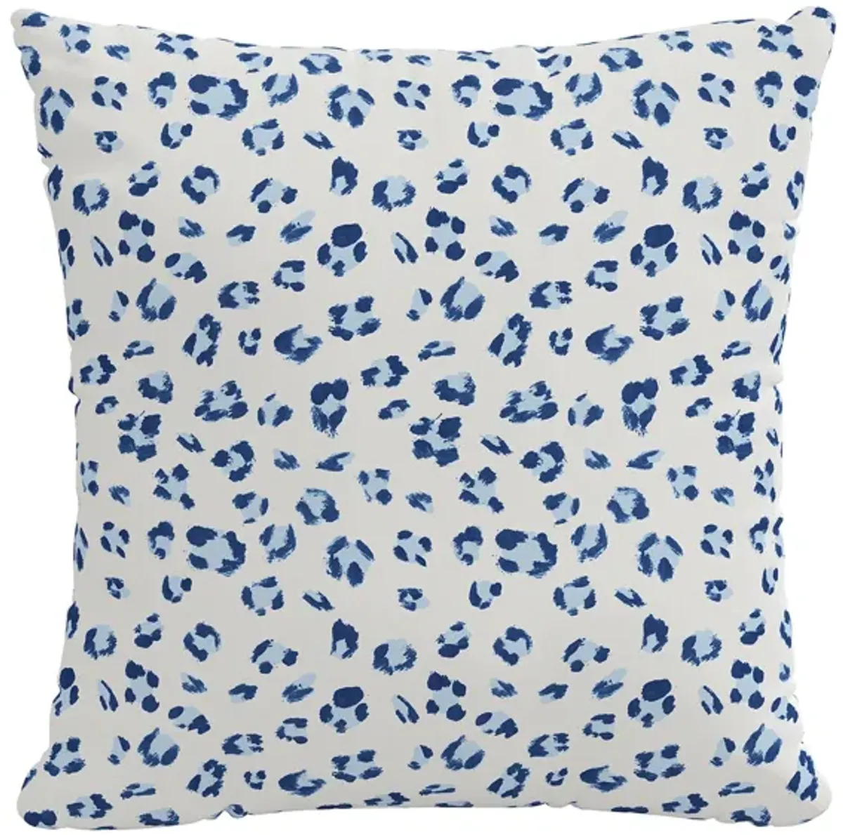 18" Outdoor Brush Cheetah Pillow in Brush Cheetah Sm Blue by Skyline