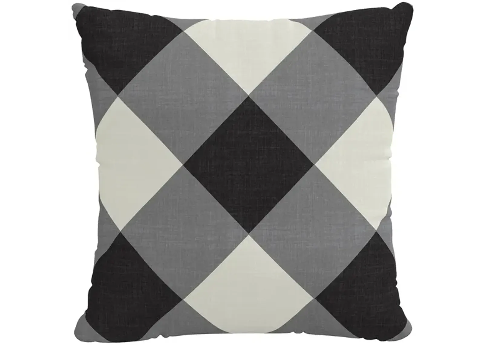 20" Outdoor Diamond Check Pillow in Diamond Check Charcoal by Skyline