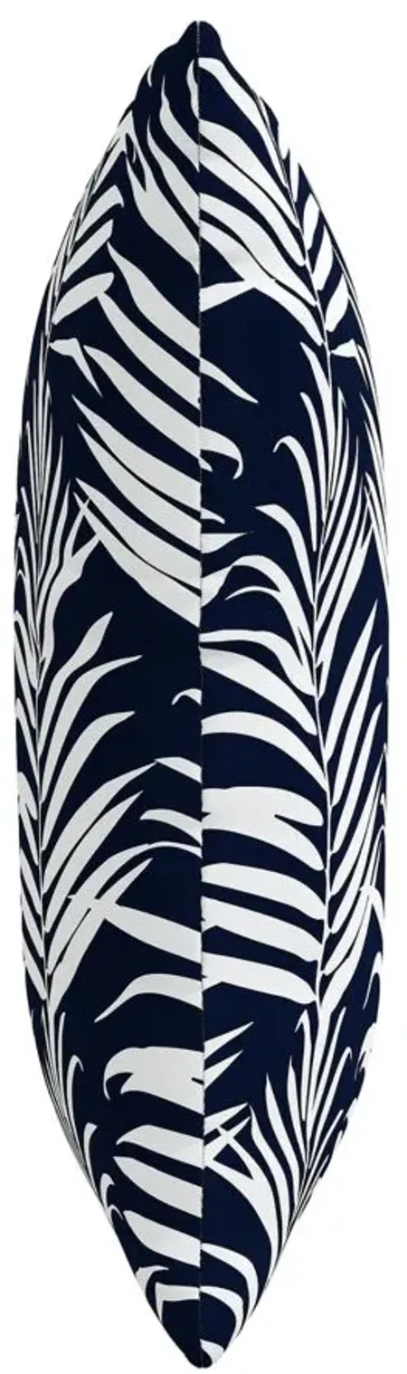 20" Outdoor Palm Pillow in Palm Navy Ground by Skyline