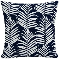 20" Outdoor Palm Pillow in Palm Navy Ground by Skyline