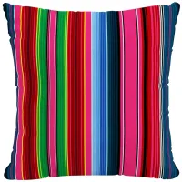 22" Outdoor Serape Stripe Pillow in Serape Stripe Bright Multi by Skyline