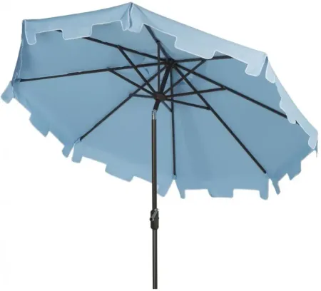 Zimmerman 9' Patio Umbrella in Blue by Safavieh