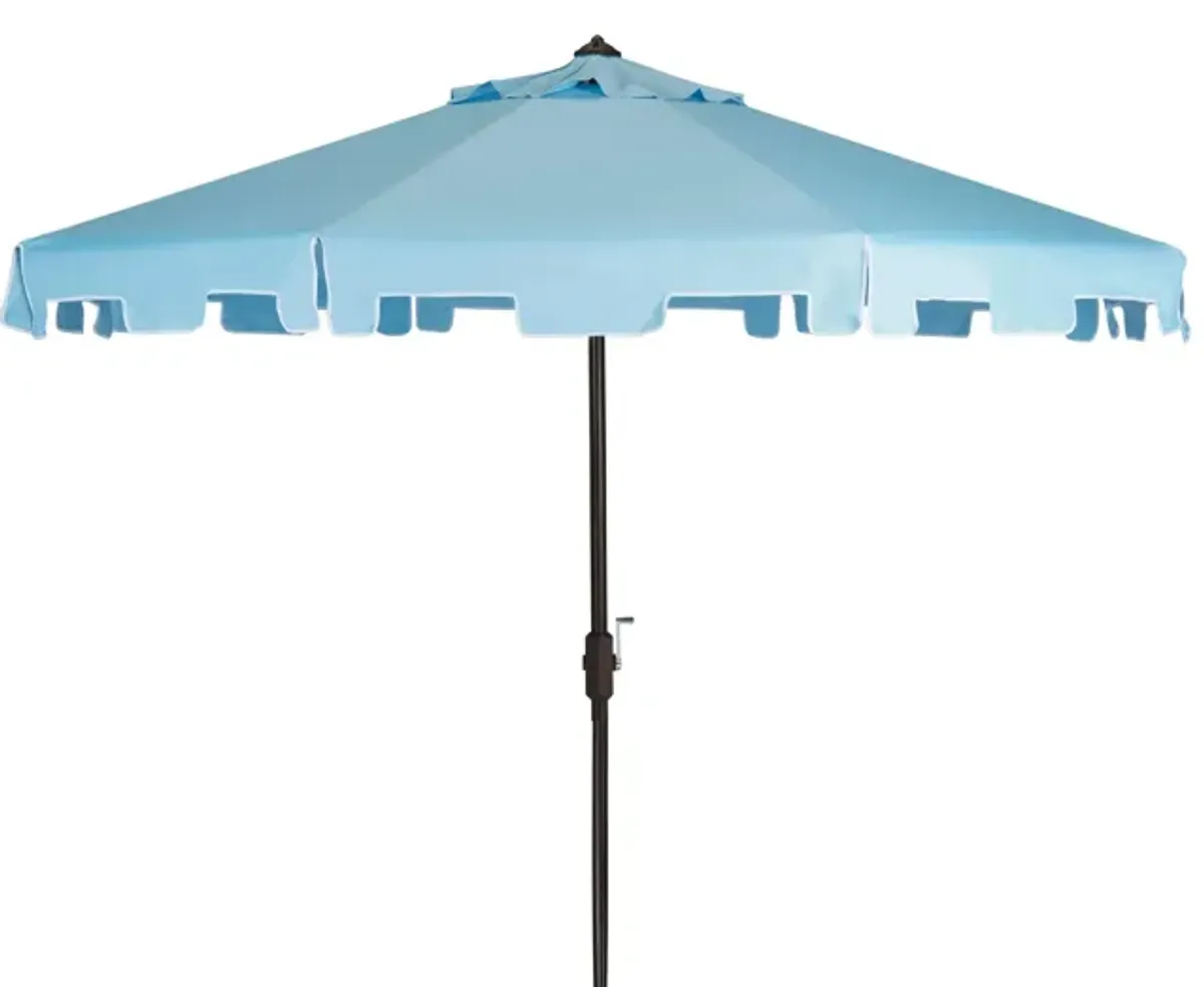 Zimmerman 9' Patio Umbrella in Blue by Safavieh