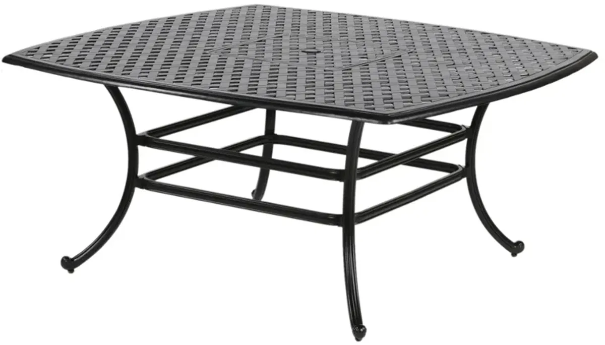 Castle Rock 64" Outdoor Square Dining Table in Metal by Bellanest