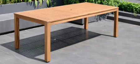 Amazonia Outdoor Teak Rectangular Dining Table in Brown by International Home Miami