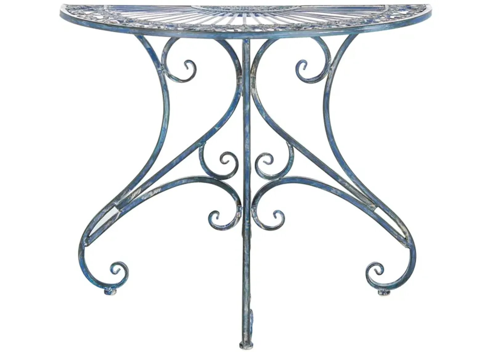 Laina Outdoor Accent Table in Silver, Light Gray by Safavieh