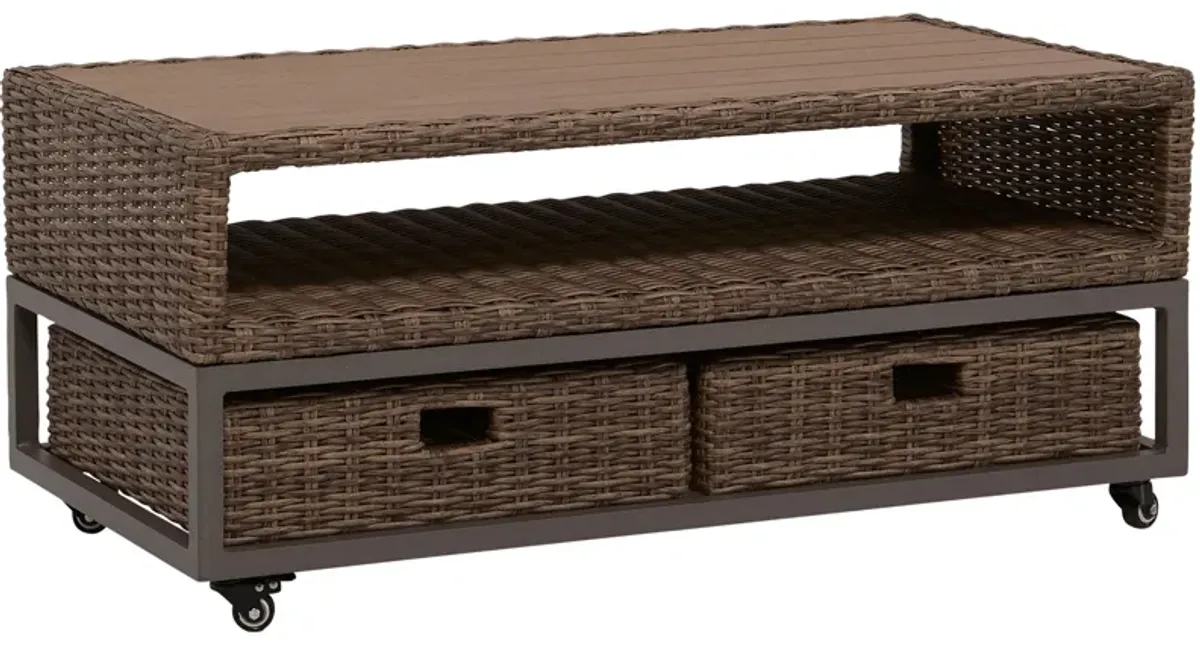 Takumi Outdoor Cocktail Table w/ Storage