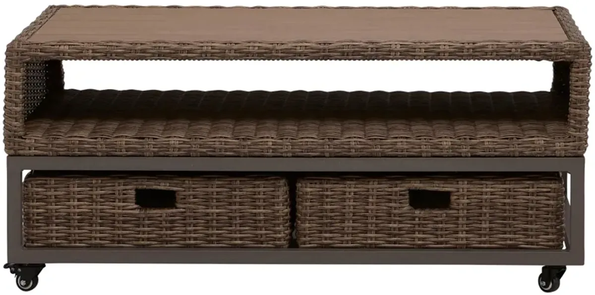 Takumi Outdoor Cocktail Table w/ Storage