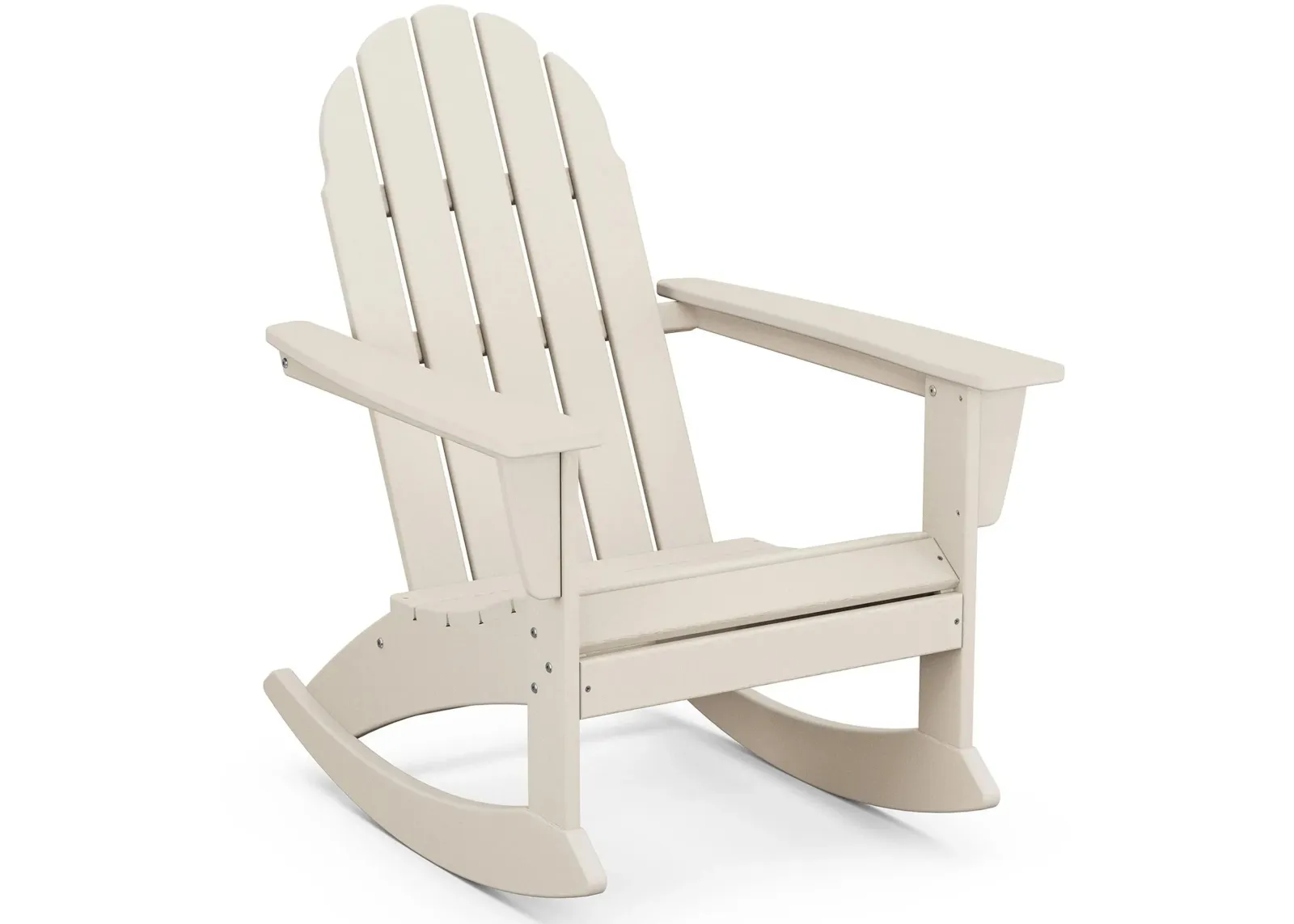 Vineyard Adirondack Rocking Chair in Sand by Polywood