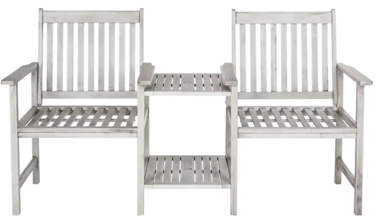 Landry Outdoor Twin Bench in Beige by Safavieh