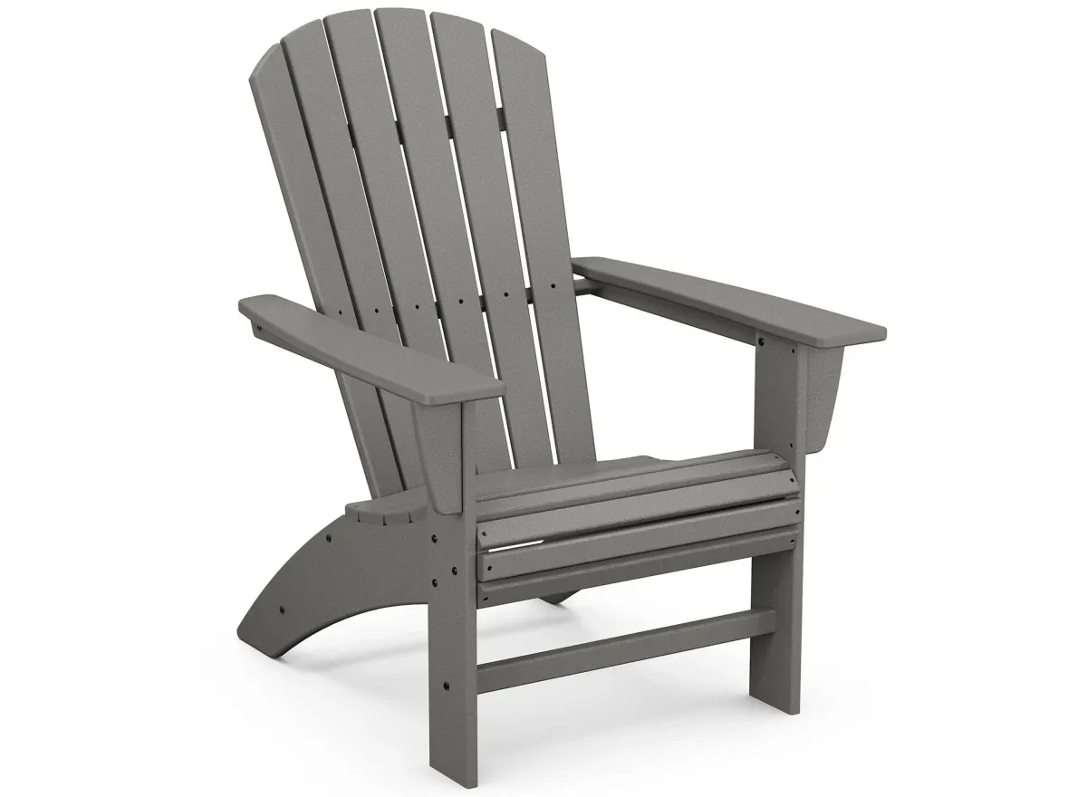 Nautical Curveback Adirondack Chair in Slate Gray by Polywood