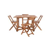 Nasya 5-pc. Outdoor Cabinet Dining Set in Natural by Safavieh