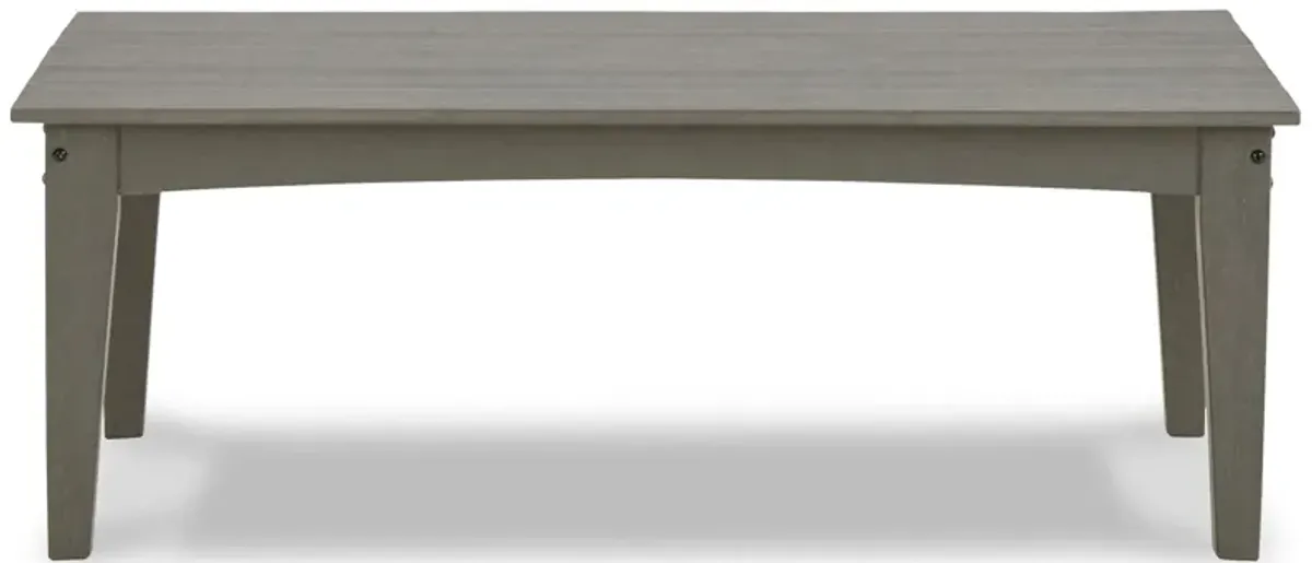 Visola Outdoor Coffee Table in Ash Gray by Ashley Furniture