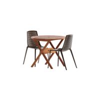 Amazonia 3-pc. Outdoor Octogonal Patio Dining Set in Brown by International Home Miami
