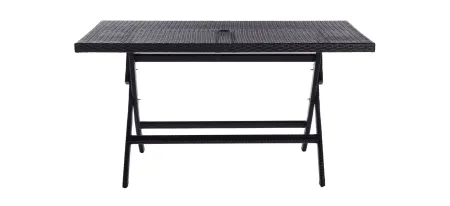 Neval Outdoor Folding Table in Charcoal by Safavieh