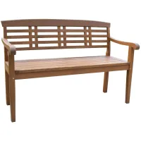 Bowden Outdoor Parkway Bench in Gray by Outdoor Interiors