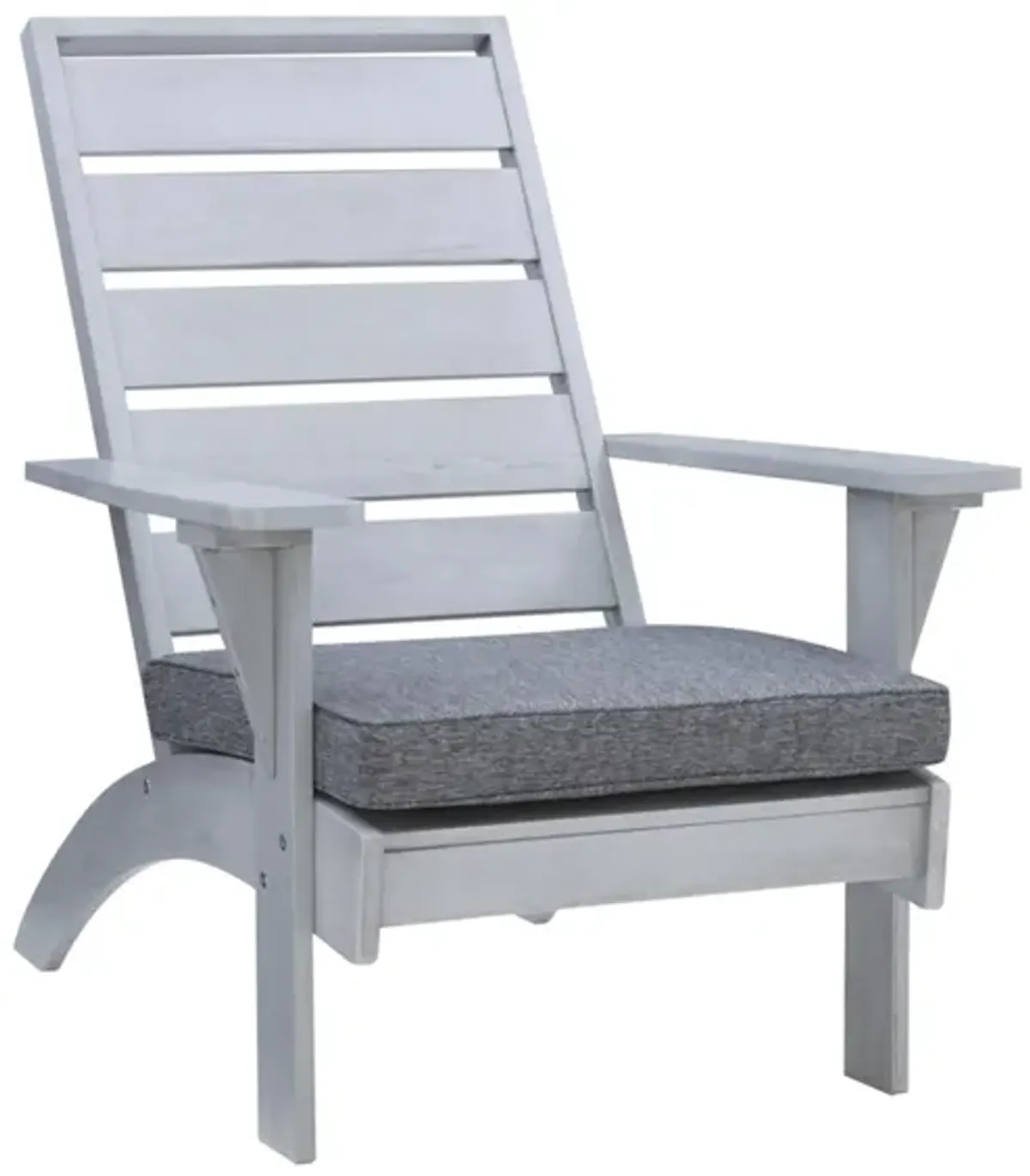 Rockport Nantucket Chair With Cushion in Gray by Linon Home Decor