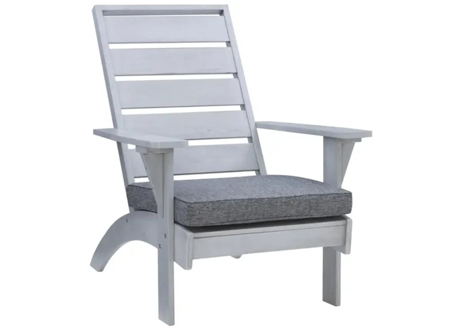 Rockport Nantucket Chair With Cushion in Gray by Linon Home Decor