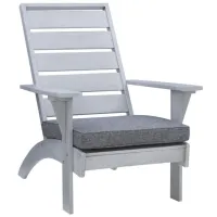 Rockport Nantucket Chair With Cushion in Gray by Linon Home Decor
