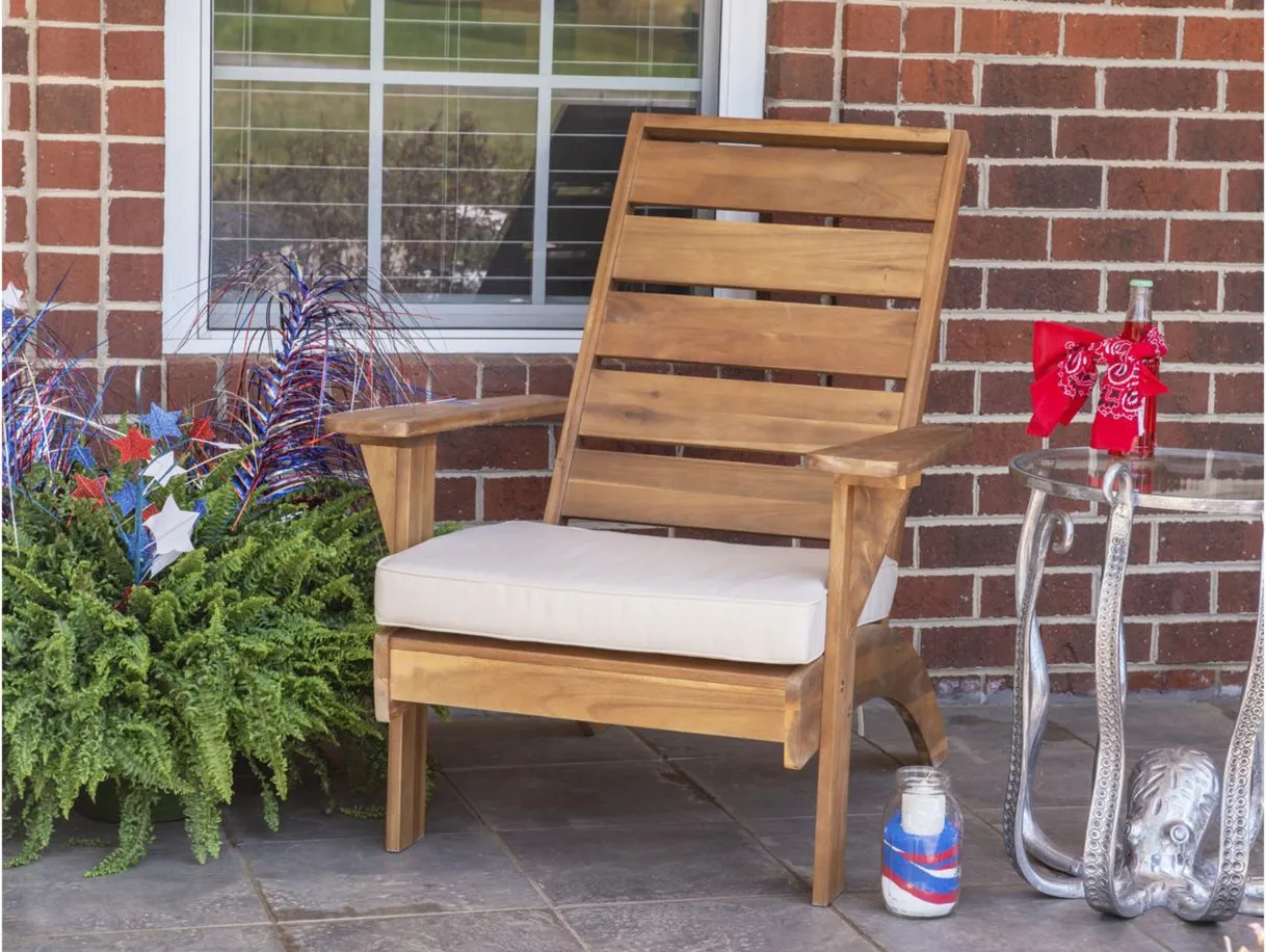 Rockport Chair With Cushion in Brown by Linon Home Decor