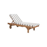 Artria Chaise Lounge Chair With Side Table in Atlantic Navy by Safavieh