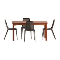 Amazonia 5-pc. Outdoor Rectangular Patio Dining Set in Brown by International Home Miami