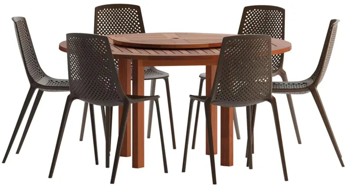 Amazonia 7-pc. Outdoor Round Patio Dining Set