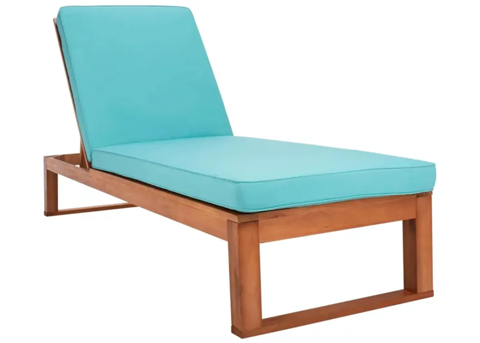 Danser Sun Lounger in Natural/Aqua by Safavieh