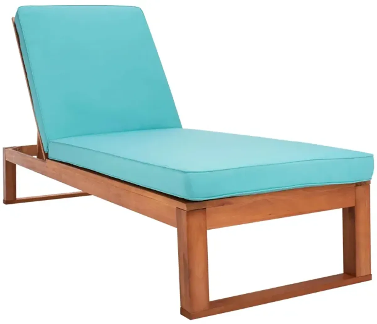 Danser Sun Lounger in Natural/Aqua by Safavieh