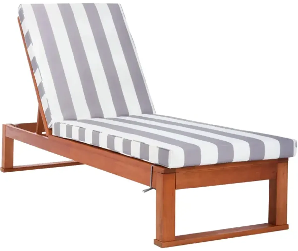 Danser Sun Lounger in Natural/Gray by Safavieh