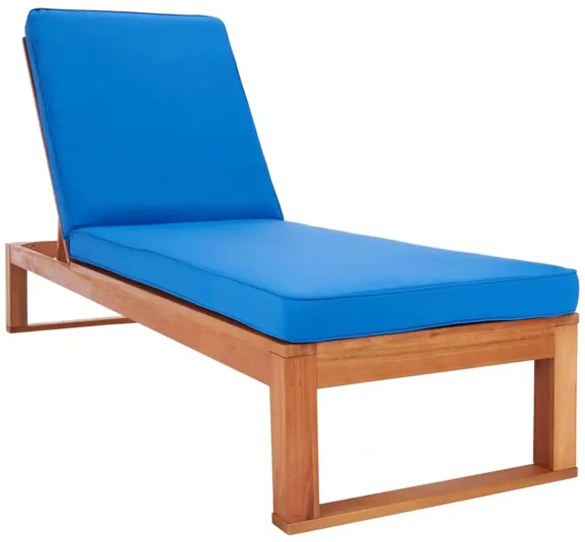 Danser Sun Lounger in Natural/Royal Blue by Safavieh