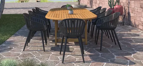 Amazonia 11-pc. Outdoor Oval Patio Dining Set
