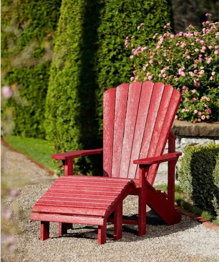Capterra Casual Recycled Outdoor Premium Adirondack Footstool in Red Rock by C.R. Plastic Products